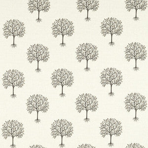 Clarke And Clarke Fabric Bergamot Charcoal/Linen