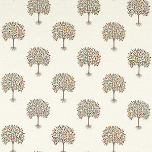 Clarke And Clarke Fabric Bergamot Multi/Linen