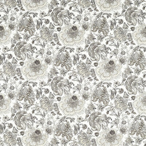 Clarke And Clarke Fabric Lucienne Charcoal/Linen