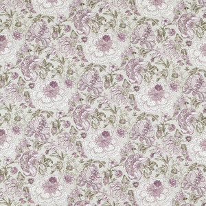 Clarke And Clarke Fabric Lucienne Raspberry/Linen