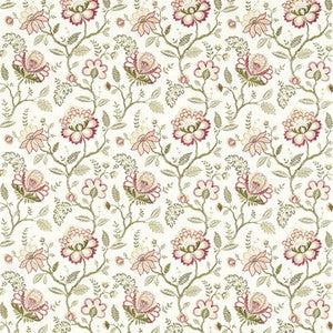 Clarke And Clarke Fabric Adeline Blush/Raspberry