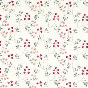 Clarke And Clarke Fabric Rochelle Blush/Raspberry