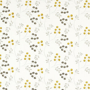 Clarke And Clarke Fabric Rochelle Pewter/Chartreuse