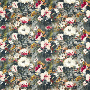 Clarke And Clarke Fabric Rugosa Noir Velvet F1574/02.CAC.0