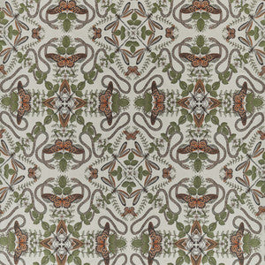 Clarke And Clarke Fabric Emerald Forest Smoke Jacquard