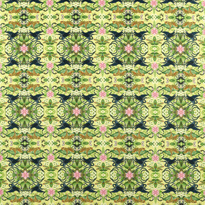 Clarke And Clarke Fabric Wonderlust Tea Story Citron Velvet