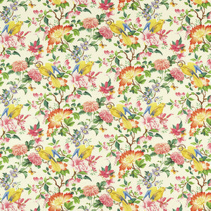 Clarke And Clarke Fabric Golden Parrot Ivory