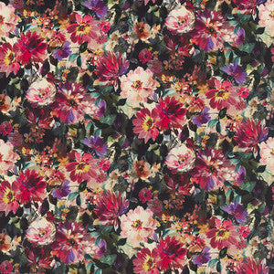 Clarke And Clarke Fabric Tahiti Fuchsia Velvet