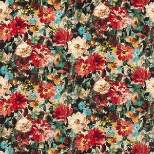 Clarke And Clarke Fabric Tahiti Rouge Velvet