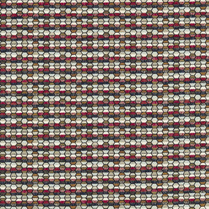 Clarke And Clarke Fabric Cosmic Midnight/Ruby F1616/02.CAC.0