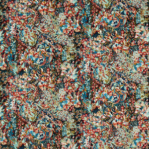 Clarke And Clarke Fabric Aubrey Velvet Midnight/Spice F1646/02.CAC.0