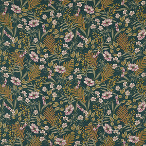 Clarke And Clarke Fabric Hazelbury Linen Forest F1648/02.CAC.0