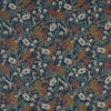 Clarke And Clarke Fabric Hazelbury Linen Midnight/Spice F1648/03.CAC.0