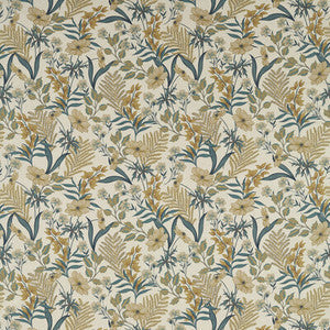 Clarke And Clarke Fabric Hazelbury Linen Ochre F1648/04.CAC.0