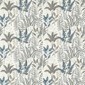 Clarke And Clarke Fabric Bracken Denim Emb F1654/01.CAC.0