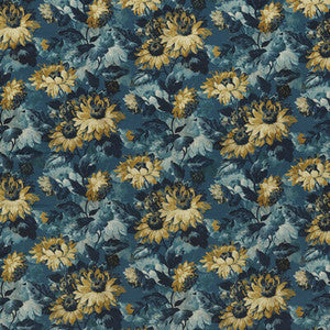 Clarke And Clarke Fabric Sunforest Denim Velvet F1661/01.CAC.0