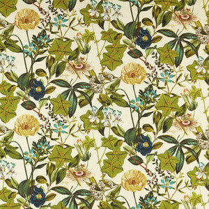 Clarke And Clarke Fabric Passifloraoutdoor Denim F1672/01.CAC.0