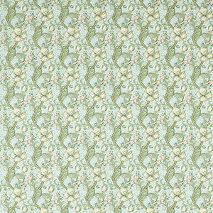 Clarke And Clarke Fabric Golden Lily Apple/Blush F1677/05.CAC.0