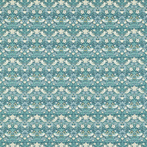 Clarke And Clarke Fabric Strawberry Thief Teal F1678/01.CAC.0