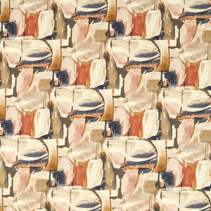 Clarke And Clarke Fabric Figura Midnight/Spice F1694/04.CAC.0