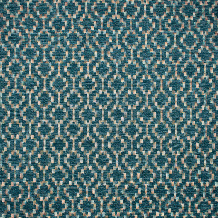 F1694 Teal by Greenhouse Designer Fabric 100% Polyester China 45,000 double rubs </p><p>Repeat: 2" H, 2" V 57" - Swanky Fabrics -