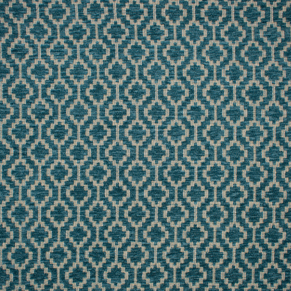 F1694 Teal by Greenhouse Designer Fabric 100% Polyester China 45,000 </p><p>Repeat: 2" H, 2" V 57" - Swanky Fabrics -