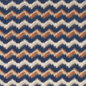 Clarke And Clarke Fabric Sagoma Midnight/Spice F1698/03.CAC.0