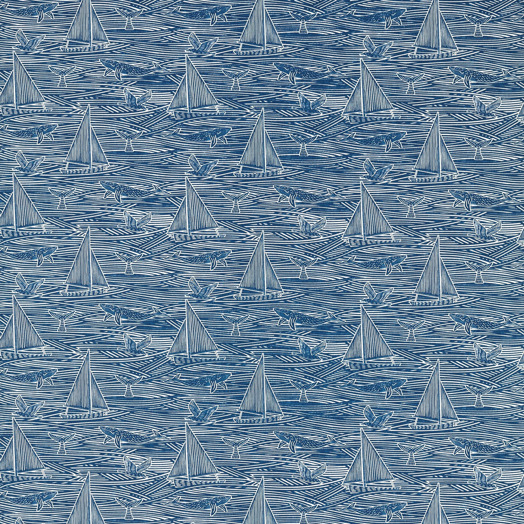 Clarke & Clarke Fabric Fin - Navy