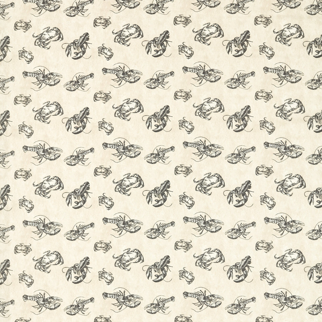 Clarke & Clarke Fabric Shellfish - Charcoal