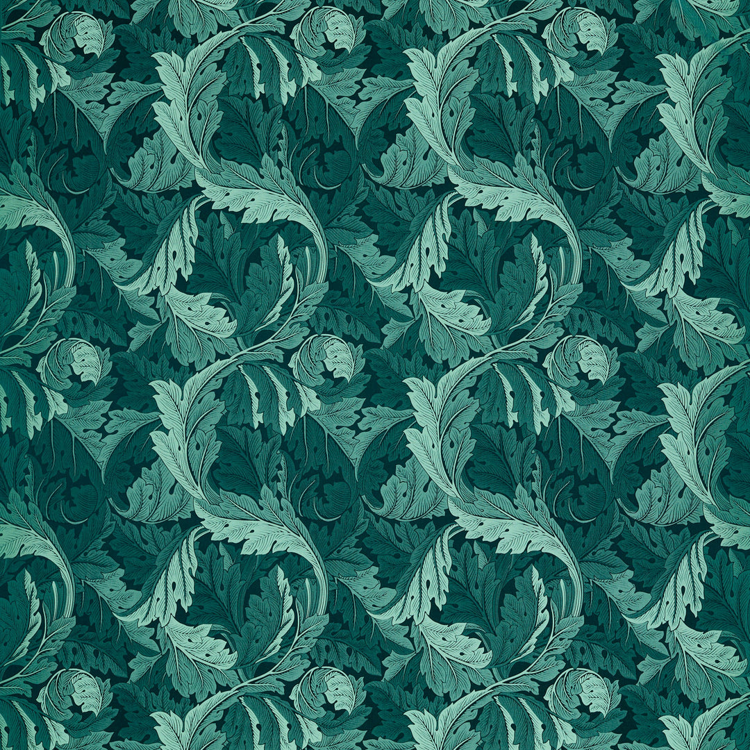 Clarke & Clarke Fabric Acanthus Jacquard - Teal