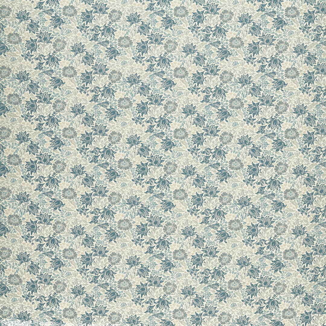 Clarke & Clarke Fabric Mallow Jacquard - Midnight/Denim