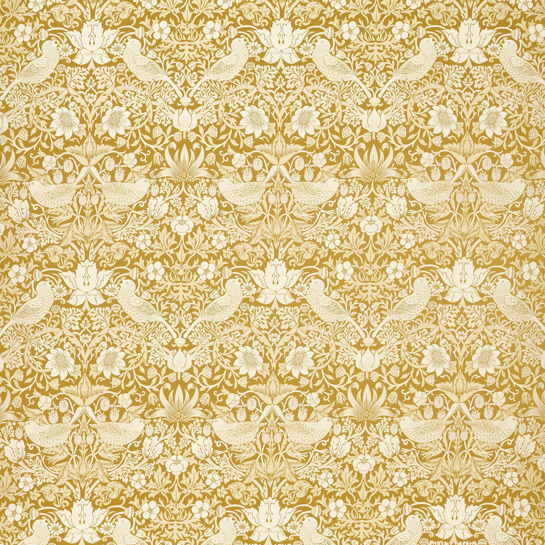 Clarke & Clarke Fabric Strawberry Thief Jacquard - Chartreuse