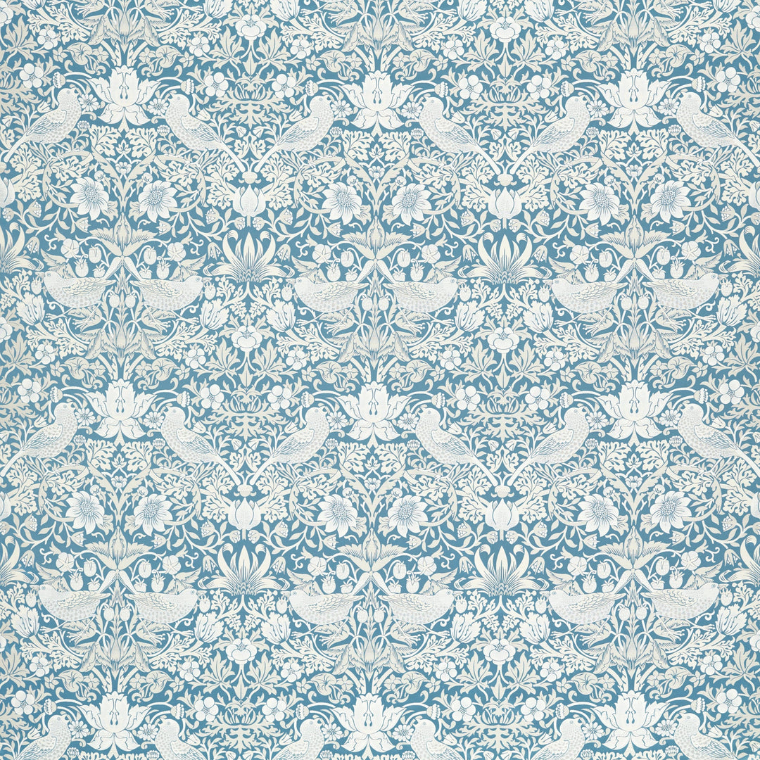 Clarke & Clarke Fabric Strawberry Thief Jacquard - Denim