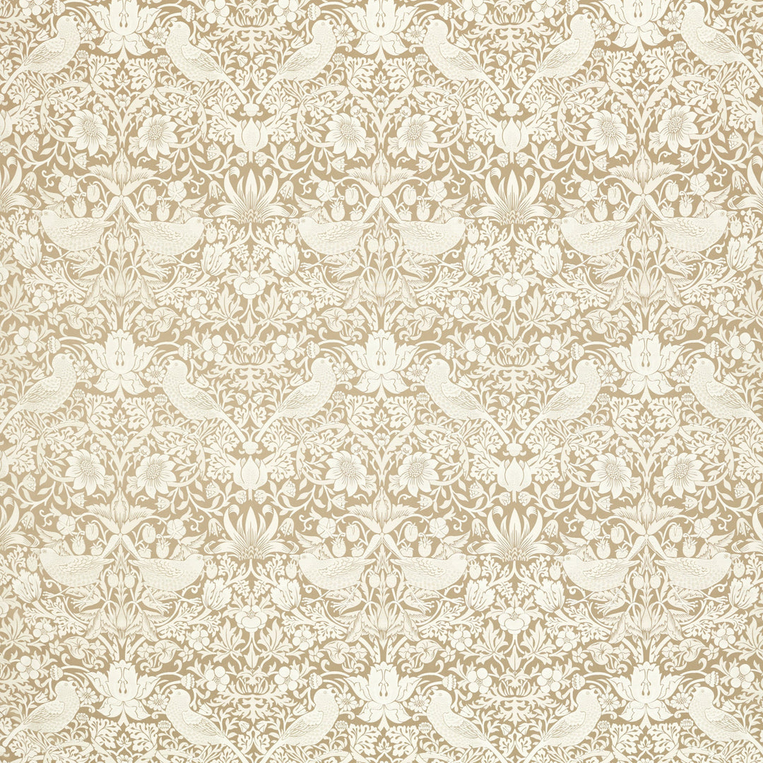 Clarke & Clarke Fabric Strawberry Thief Jacquard - Linen