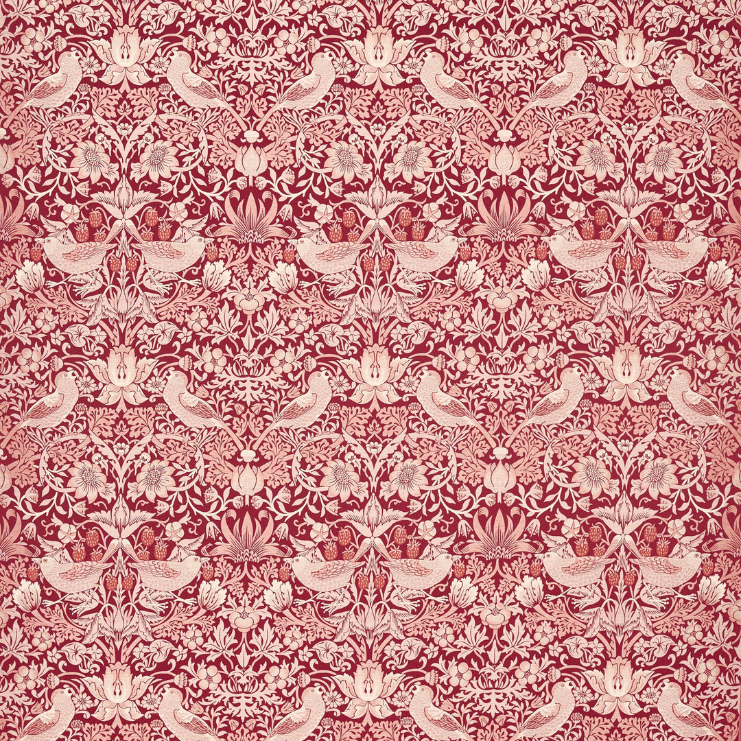 Clarke & Clarke Fabric Strawberry Thief Jacquard - Plum