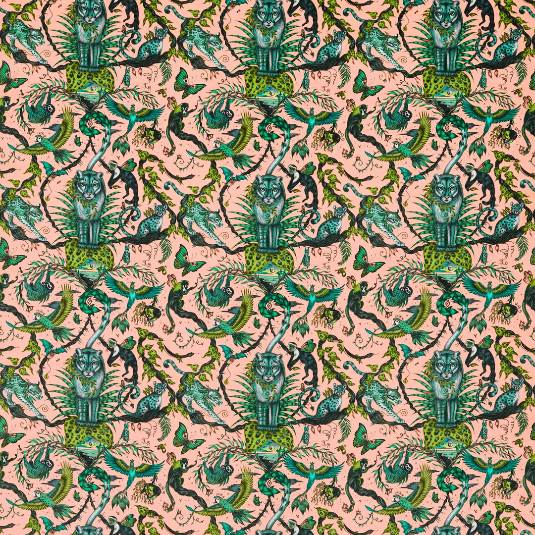 Clarke & Clarke Fabric Bosque Dreams Velvet - Pink