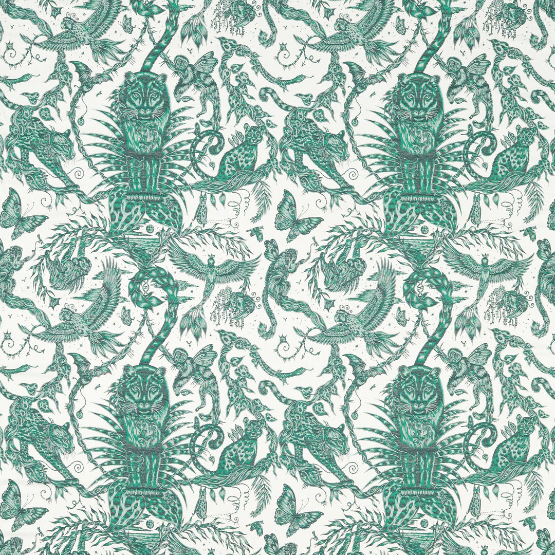 Clarke & Clarke Fabric Bosque Dreams Jacquard - Seafoam