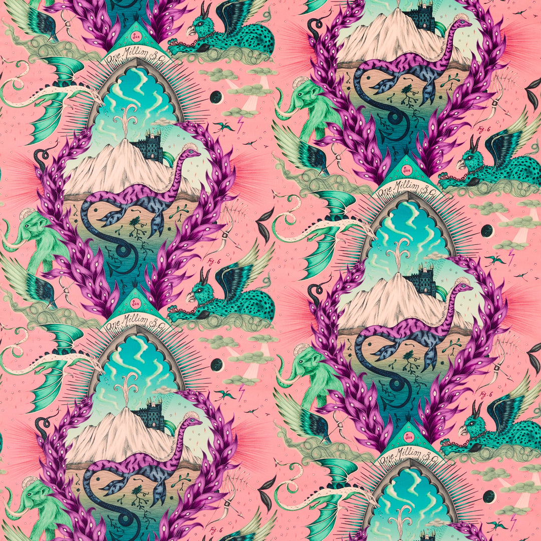 Clarke & Clarke Fabric Highlandia Velvet - Pink