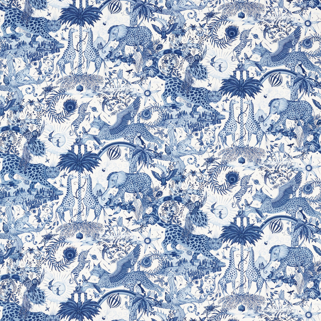Clarke & Clarke Fabric Paradise Lost - Ink