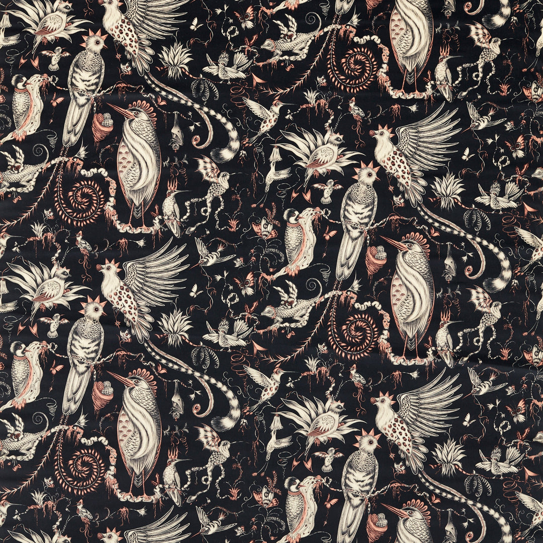 Clarke & Clarke Fabric Quetzal Velvet - Charcoal