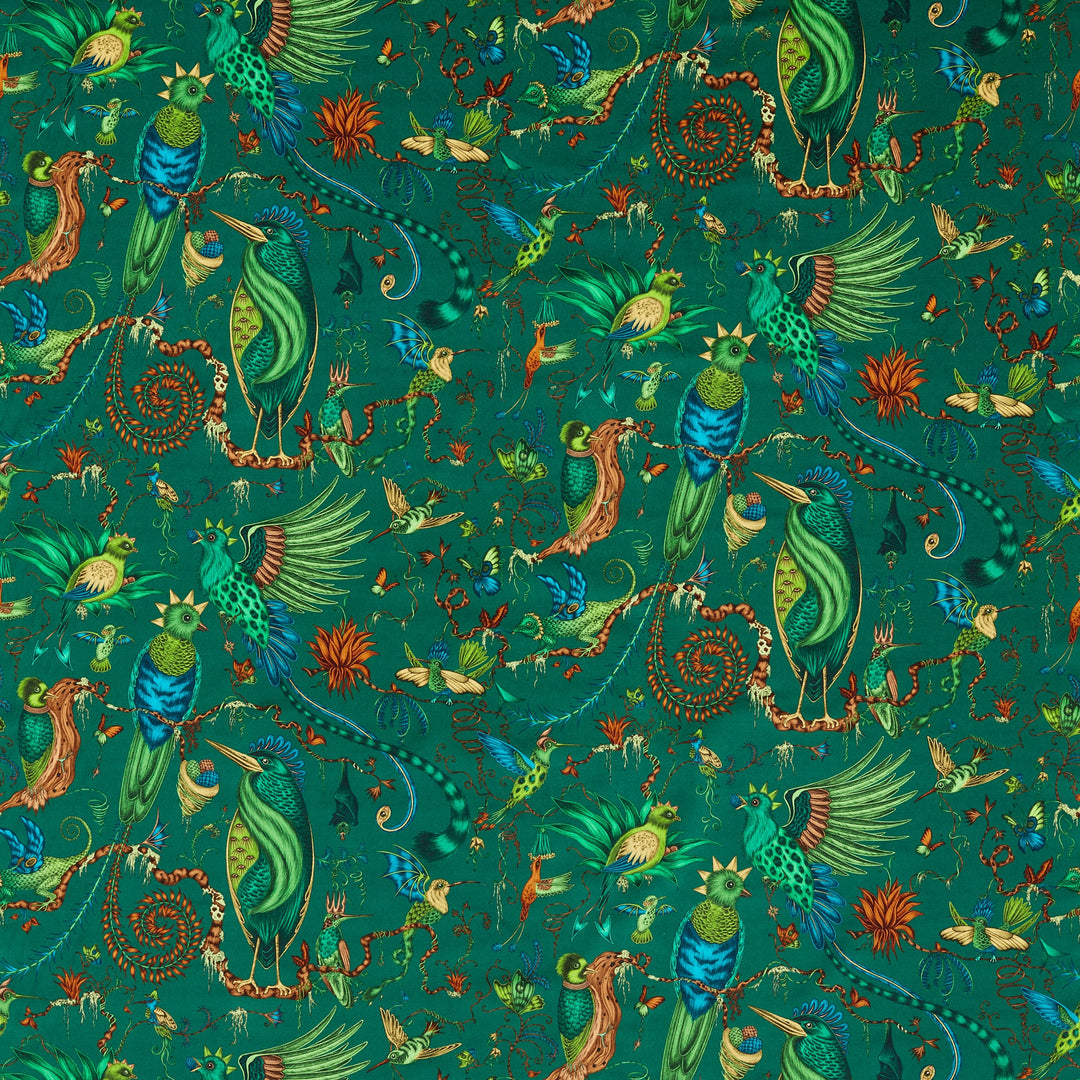 Clarke & Clarke Fabric Quetzal Velvet - Teal