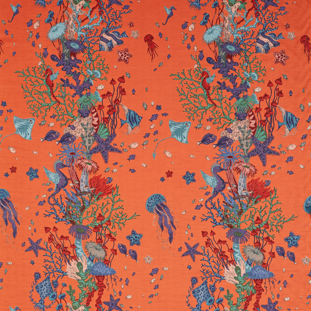 Clarke & Clarke Fabric Seaforest Jacquard - Peach