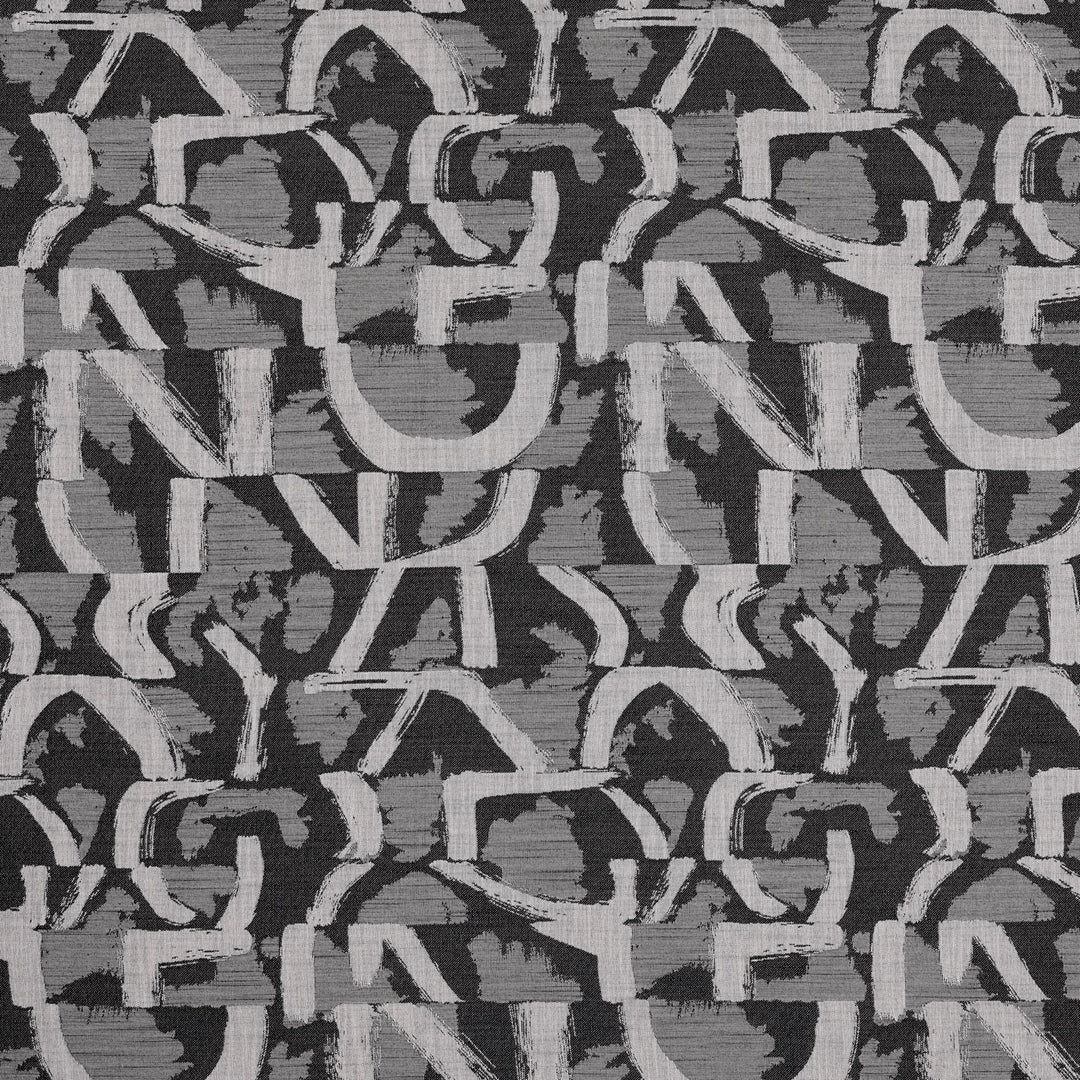 Clarke & Clarke Fabric Piero Jacquard - Noir