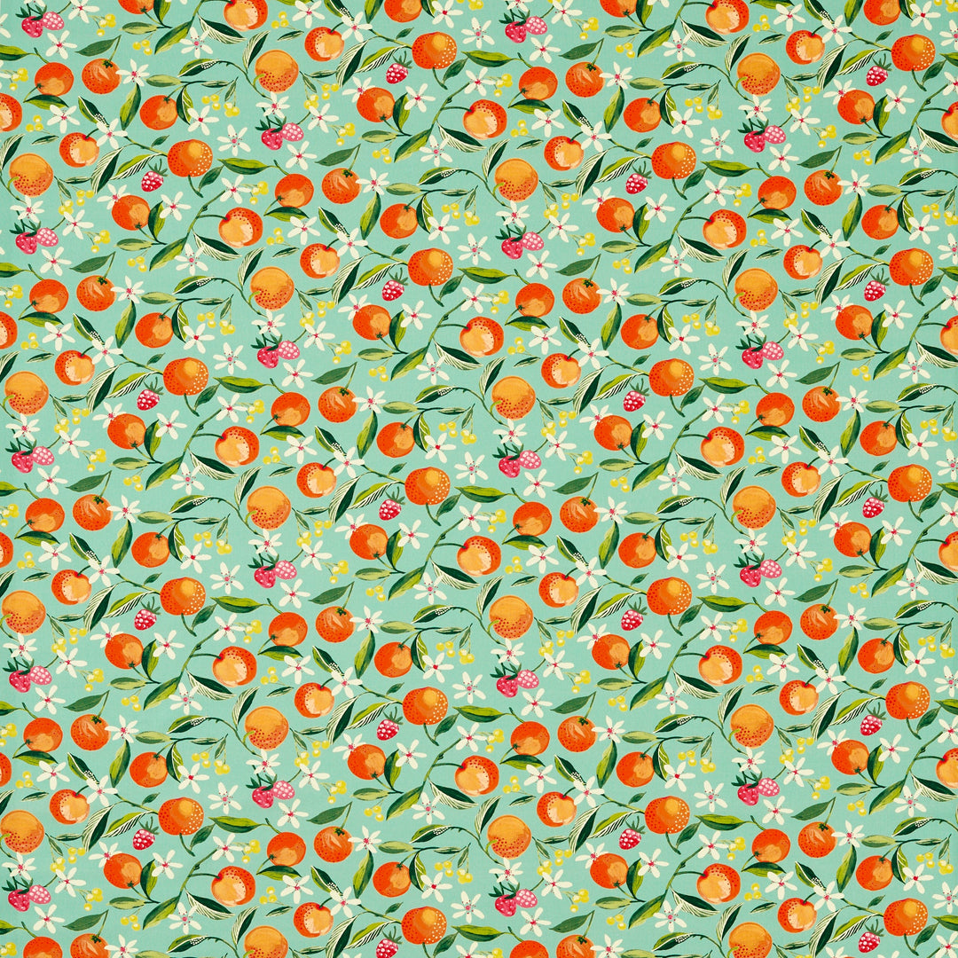 Clarke & Clarke Fabric Orange Blossom - Jade