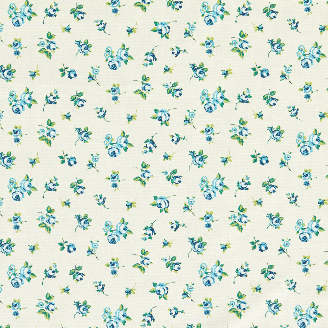 Clarke & Clarke Fabric Rosebud - Cobalt