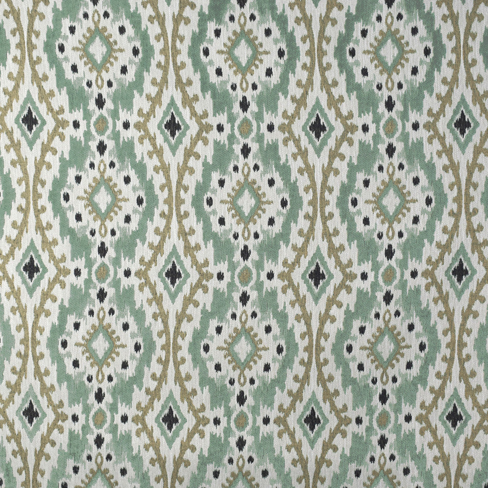 F1962 Celadon by Greenhouse Designer Fabric F13: upholstery by COLOR 100% Polyester China 30,000 double rubs </p><p>Repeat: 9" H, 9" V 56" - Swanky Fabrics -
