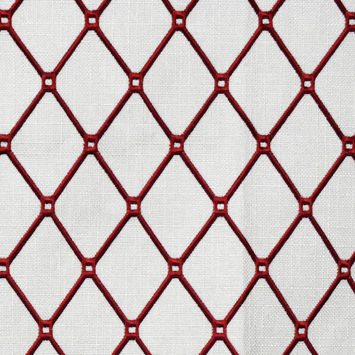 F2320 Carmine by Greenhouse Designer Fabric 88% Polyester, 12% Acrylic With 100% Acrylic Embroidery China 9,000 </p><p>Repeat: 2.7" H, 3.9" V 58" - Swanky Fabrics -