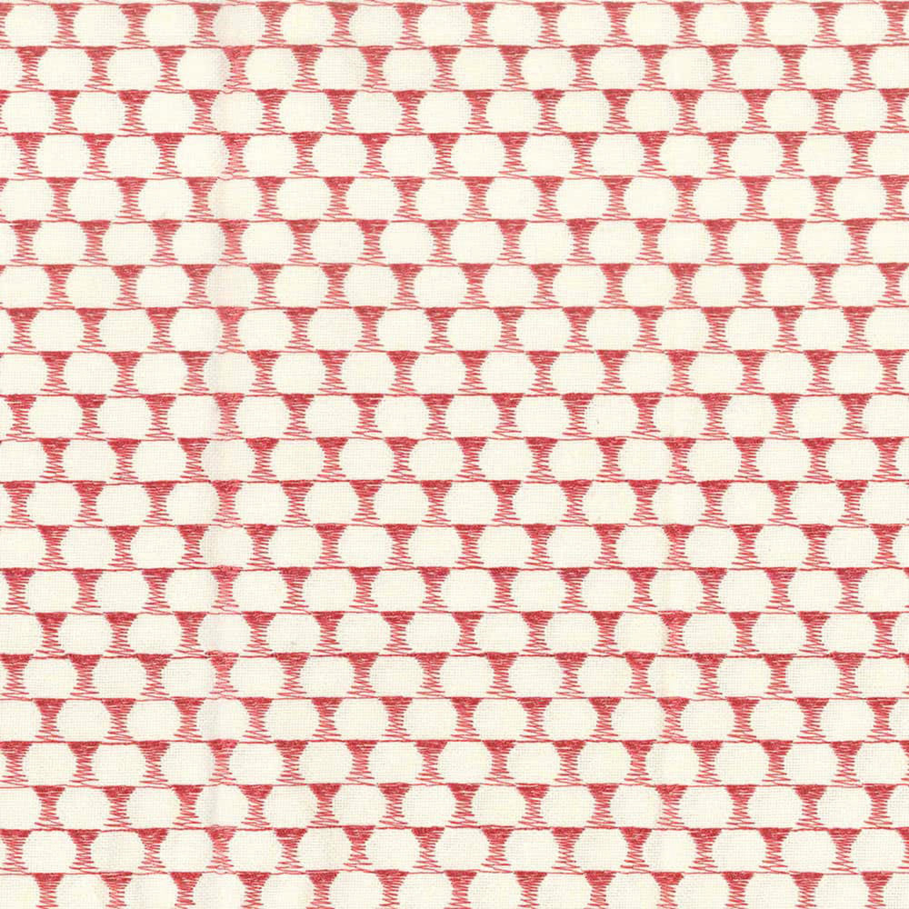 F2331 Coral by Greenhouse Designer Fabric M12: Memos by Color 33% Viscose, 28% Polyester, 27% Linen, 12% Rayon With 100% Rayon Embroidery China 9,000 double rubs </p><p>Repeat: .75" H, 1" V 54" - Swanky Fabrics -