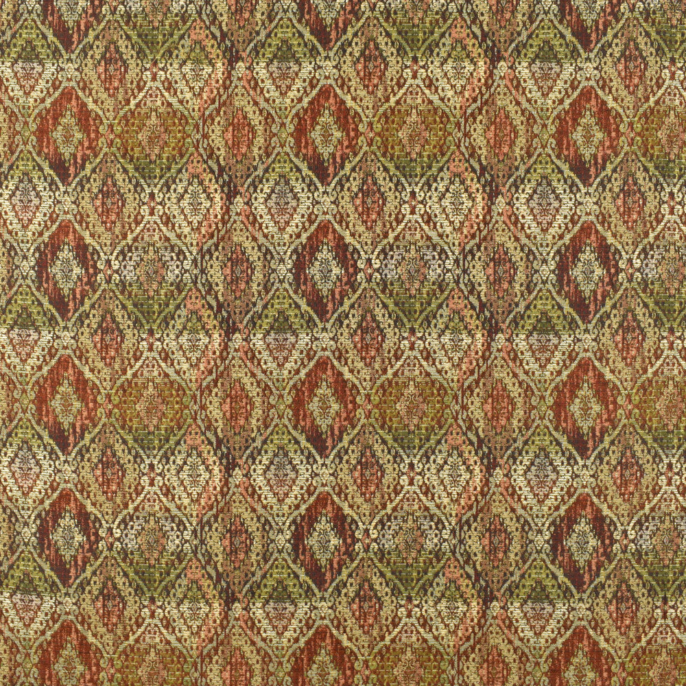 F2402 Spice by Greenhouse Designer Fabric E72: Traditional Tones 100% Polyester China 15,000 double rubs </p><p>Repeat: 14.5" H, 15.5" V 54" - Swanky Fabrics -