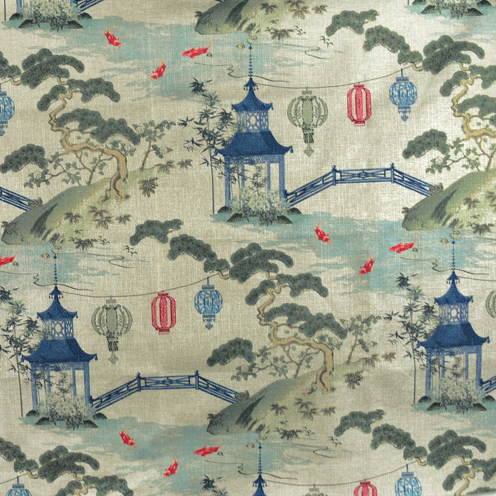 F2730 Linen by Greenhouse Designer Fabric 100% Polyester China 40,000 double rubs </p><p>Repeat: 27.5" H, 27.5" V 58" - Swanky Fabrics -